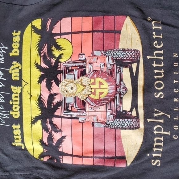 Simply Southern Tops - Simply Southern Black SS tee size small Just Doing My Best